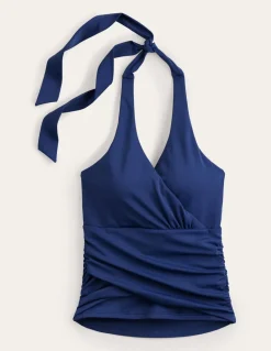 Levanzo Halter Tankini Top-French Navy-Boden Clearance