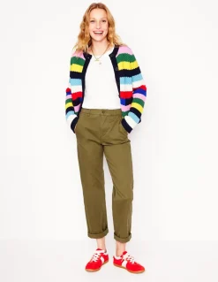 Libby Knitted Jacket-Poppy Red, Blue Multi-Boden Cheap
