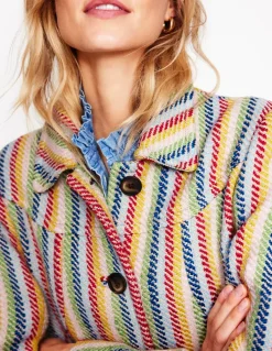 Lincoln Stripe Coat-Rainbow Twill Stripe-Boden Best