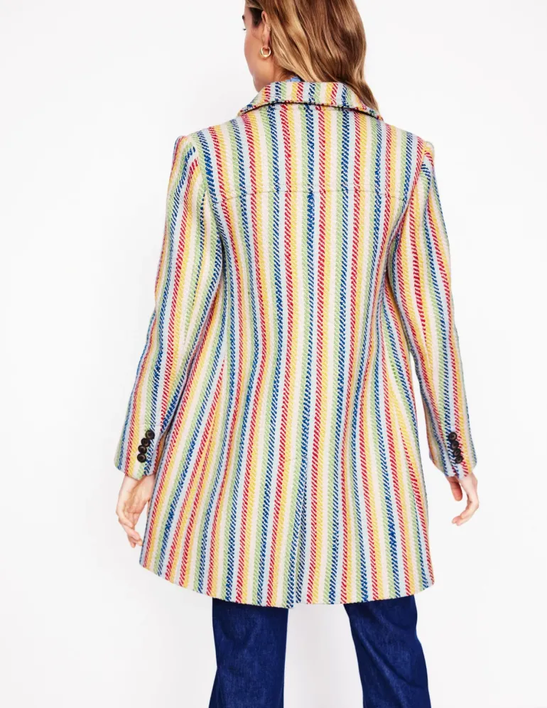 Lincoln Stripe Coat-Rainbow Twill Stripe-Boden Best