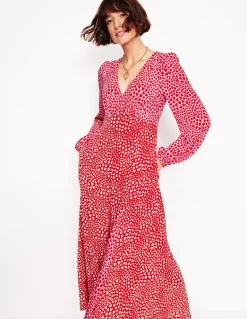 Lisa Long Sleeve Tea Dress-Pink, Heart Cluster-Boden Cheap