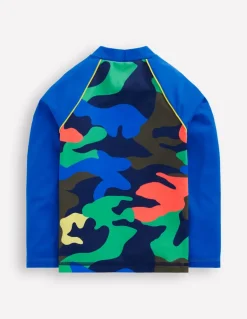 Logo Rash Vest-Multi Rainbow Camo-Boden Hot