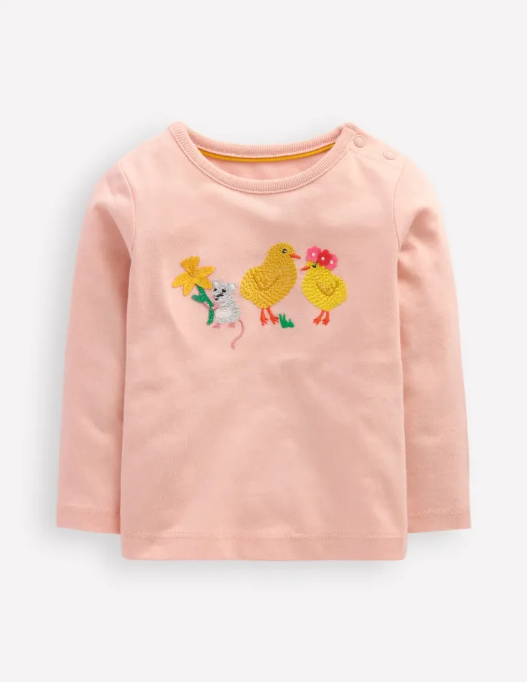 Long Sleeve Logo T-shirt-Chalk Pink-Boden Cheap
