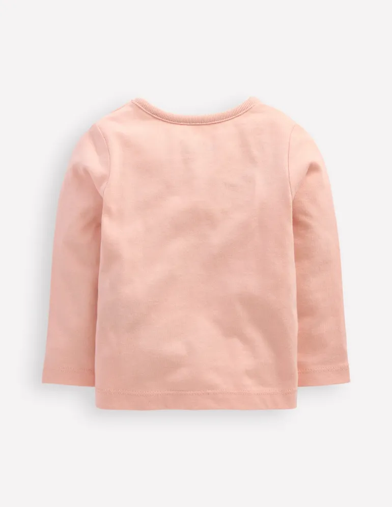 Long Sleeve Logo T-shirt-Chalk Pink-Boden Cheap