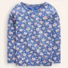 Long Sleeve Pointelle Top-Cherry Toile-Boden Outlet