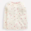 Long Sleeve Pointelle Top-Ivory Hearts-Boden Clearance