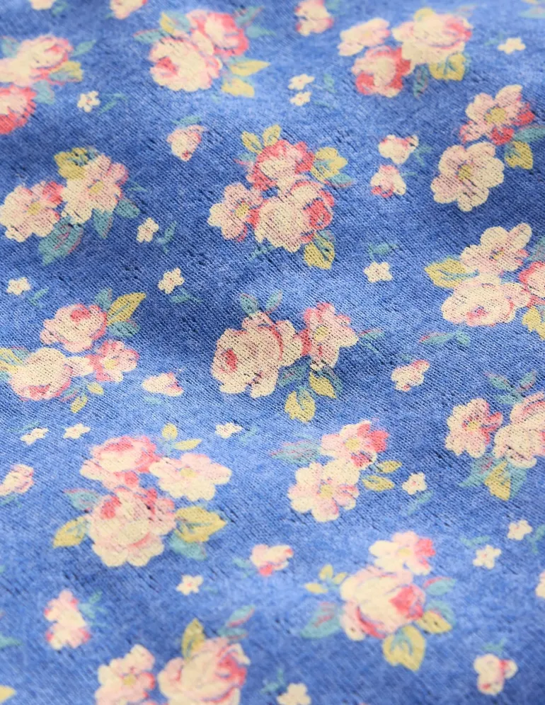 Long Sleeve Pointelle Top-Cherry Toile-Boden Outlet