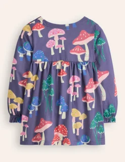 Long Sleeve Printed Tunic-Starboard Blue Mushrooms-Boden Cheap