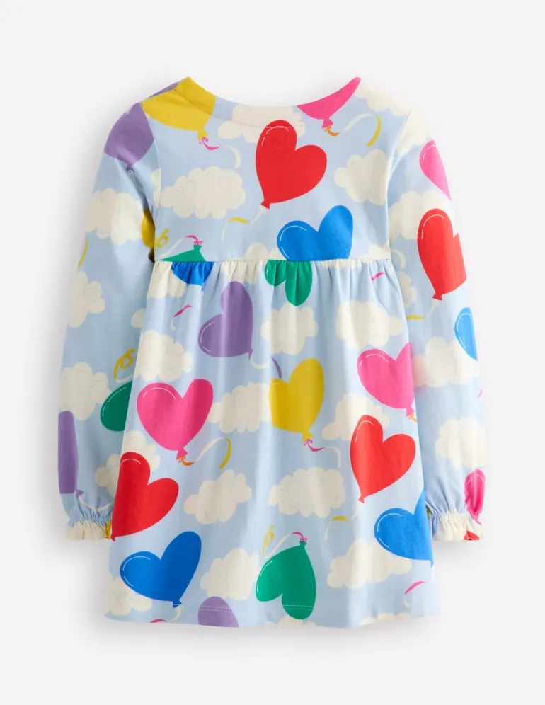 Long Sleeve Printed Tunic-Misty Blue Balloon Sky-Boden Discount