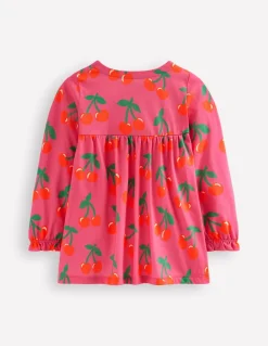 Long Sleeve Printed Tunic-Sorbet Pink Cherries-Boden Flash Sale