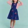 Lucilla Pinafore Dress-Starboard Blue Cherries-Boden Flash Sale