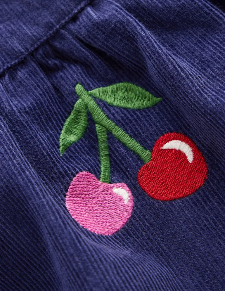 Lucilla Pinafore Dress-Starboard Blue Cherries-Boden Flash Sale
