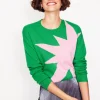 Lydia Cashmere Jumper-Bright Green, Boom-Boden Cheap
