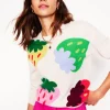 Lydia Cashmere Jumper-Ecru, Strawberries-Boden Sale