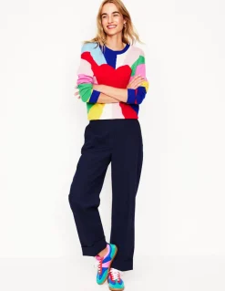 Lydia Cashmere Jumper-Multi, Heart Spectrum-Boden New