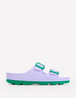 Lyla Double Buckle Slide-Lavender Purple-Boden Store