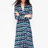 Marcia Jersey Midi Shirt Dress-Rich Emerald, Lucky Clover-Boden Cheap