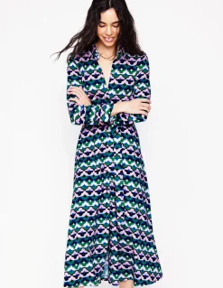 Marcia Jersey Midi Shirt Dress-Rich Emerald, Lucky Clover-Boden Cheap