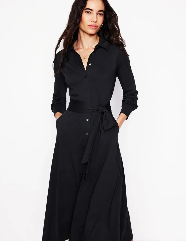 Marcia Jersey Midi Shirt Dress--Boden Discount