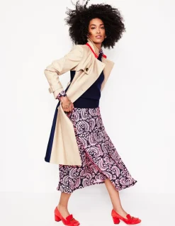 Marcia Jersey Midi Shirt Dress-Milkshake, Decorative Flora-Boden Hot