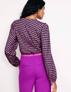 Marina Jersey Shirt-Moonlite Mauve, Terrace Swirl-Boden Best Sale