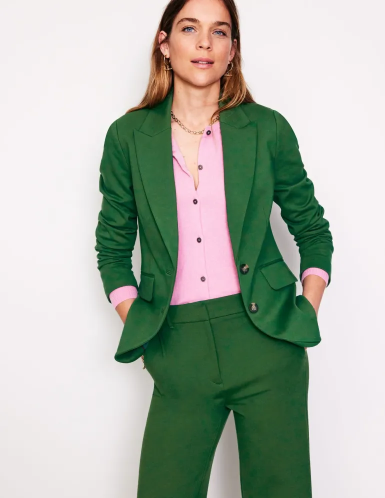 Marylebone Ponte Blazer-Emerald Night-Boden Sale