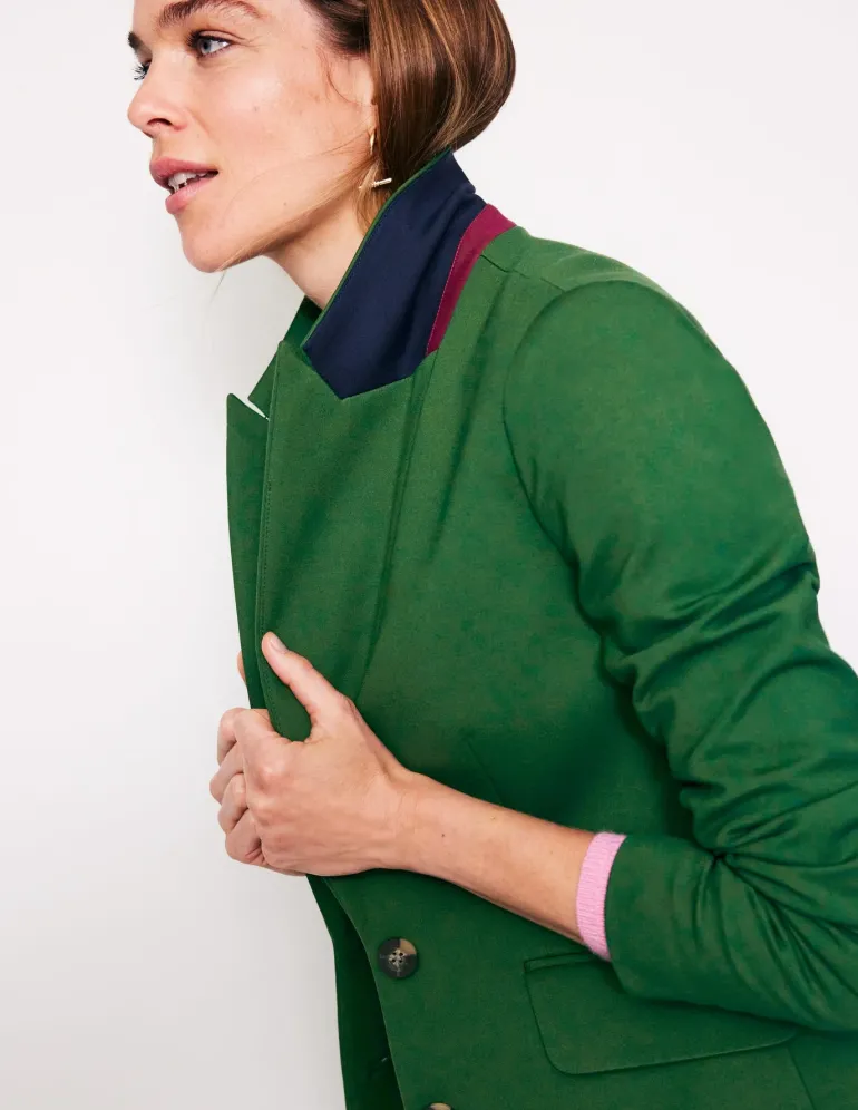 Marylebone Ponte Blazer-Emerald Night-Boden Sale