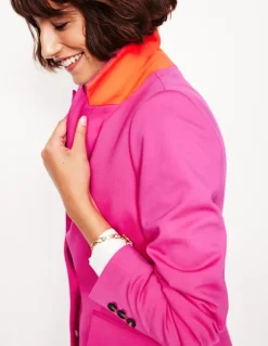 Marylebone Ponte Blazer-Pink Peony-Boden Sale