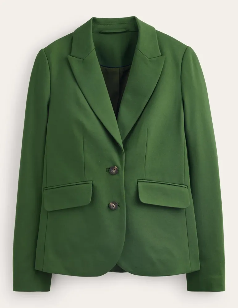 Marylebone Ponte Blazer-Winter Green-Boden Clearance