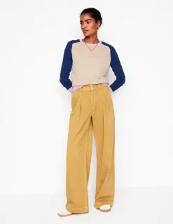 Meg Saddle Sleeve Sweater-Chinchilla Melange,Colourblock-Boden Sale