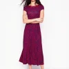 Melanie Jersey Midi Dress-French Navy, Heart Cluster-Boden Fashion