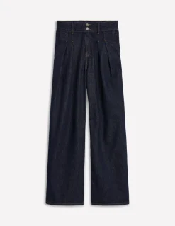 Mid Rise Fluid Denim Pants-Indigo Rinse-Boden Cheap
