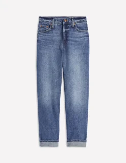 Mid Rise Relaxed Jeans-Mid Vintage-Boden Clearance