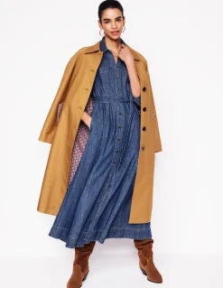 Mila Denim Midi Shirt Dress-Mid Vintage-Boden Outlet