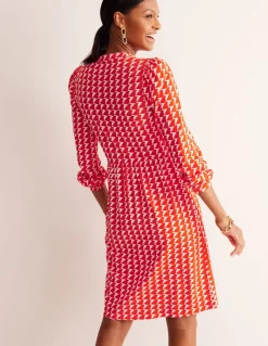 Naomi Relaxed Jersey Dress-Blaze Orange, Birdie-Boden Outlet