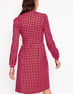 Naomi Relaxed Jersey Dress-Rouge, Sphere Geo-Boden Discount