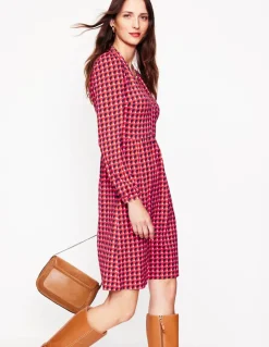 Naomi Relaxed Jersey Dress-Rouge, Sphere Geo-Boden Discount