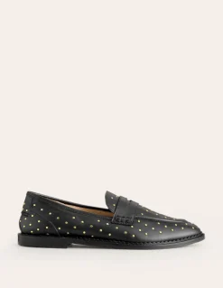 Nya Structured Penny Loafer-Black Studs-Boden Flash Sale