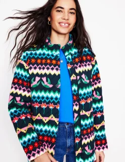 Oversized Quilted Jacket-French Navy, Decorative Garden-Boden Online