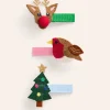 3 Pack Hair Clips-Multi Festive-Boden New
