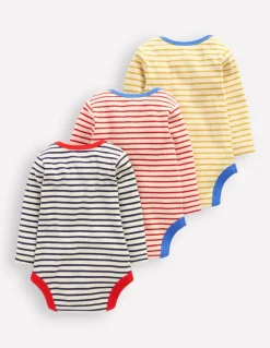 3 Pack Ribbed Bodies-Starboard Blue Stripe-Boden Shop
