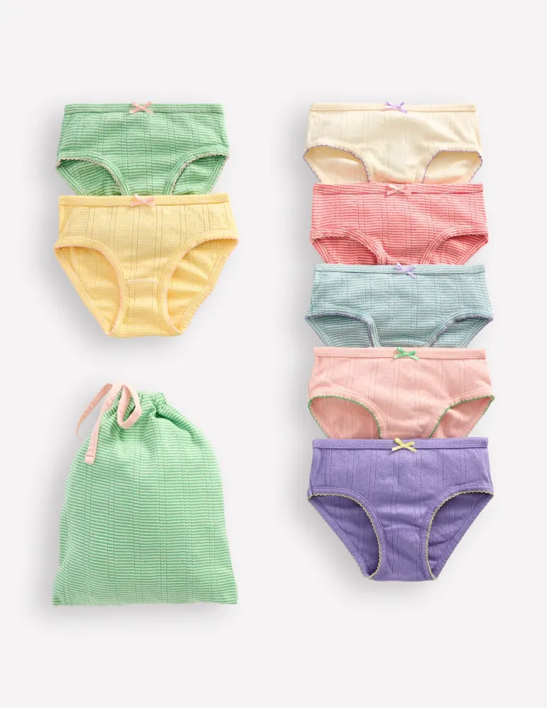 7 Pack Underwear-Pointelle Stripe-Boden Sale