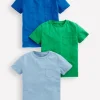 3-Pack Washed Slub T-Shirts-Joyful Multi Pack-Boden Cheap