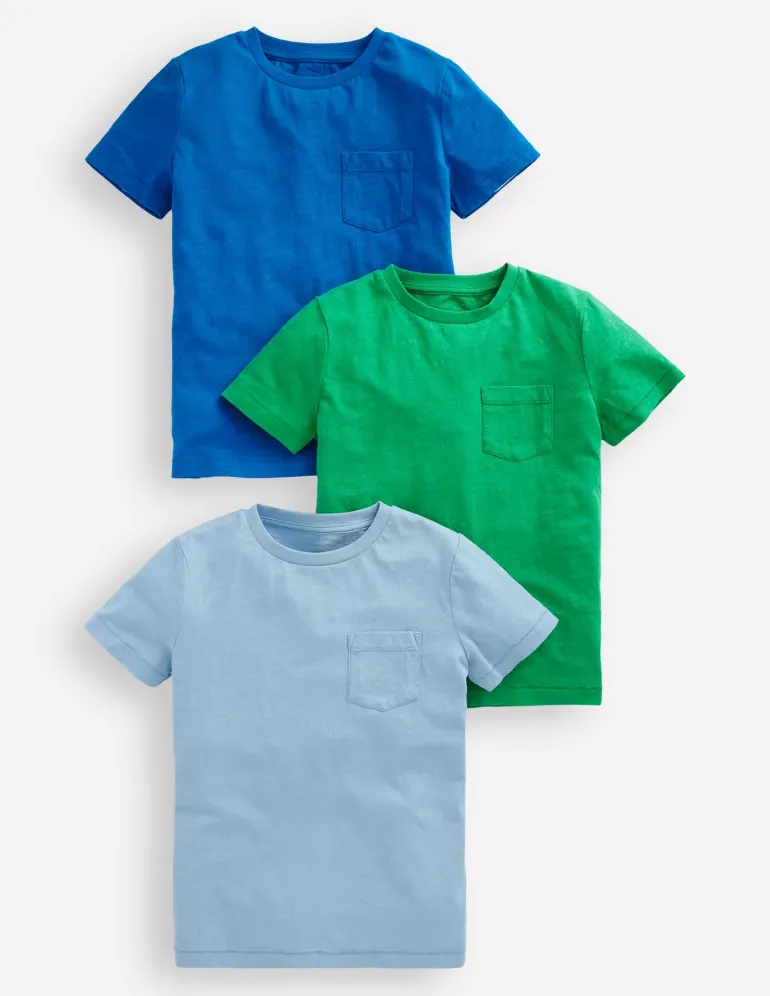 3-Pack Washed Slub T-Shirts-Joyful Multi Pack-Boden Cheap