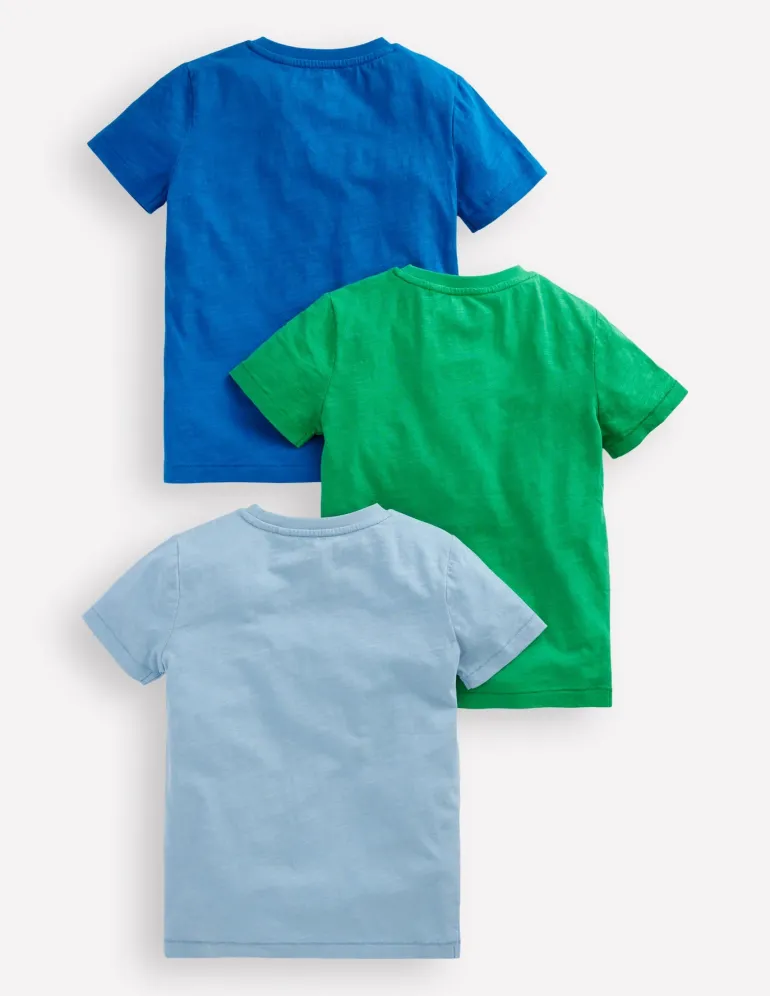 3-Pack Washed Slub T-Shirts-Joyful Multi Pack-Boden Cheap