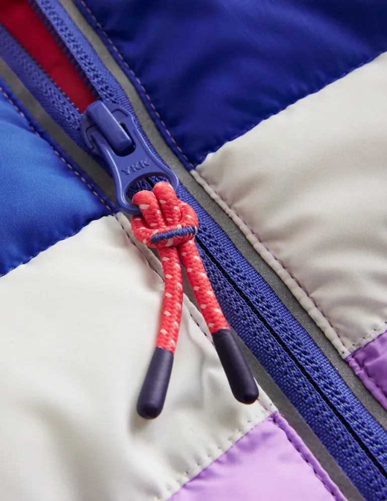 Pack-Away Padded Jacket-Aster Purple Colourblock-Boden Shop