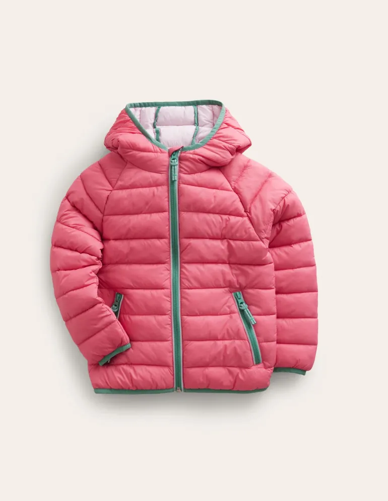 Pack-Away Padded Jacket-Rose Pink-Boden Clearance
