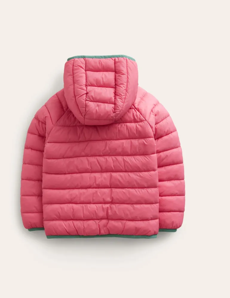 Pack-Away Padded Jacket-Rose Pink-Boden Clearance