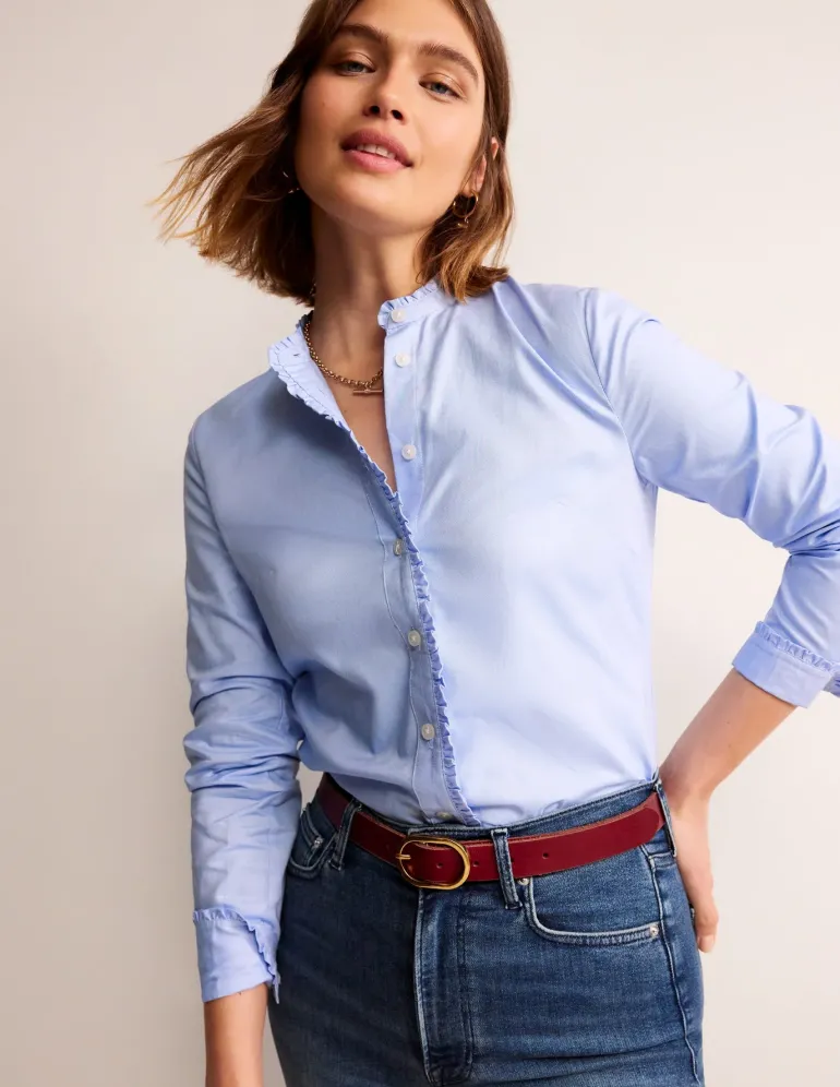 Phoebe Shirt-Blue Oxford-Boden Fashion