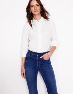 Phoebe Shirt-Ivory Broderie-Boden Clearance